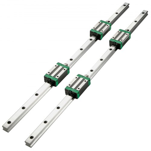 VEVOR Linear Rail HSR20-1700mm 2PCs Linear Slides with 4 Square Bearing Blocks