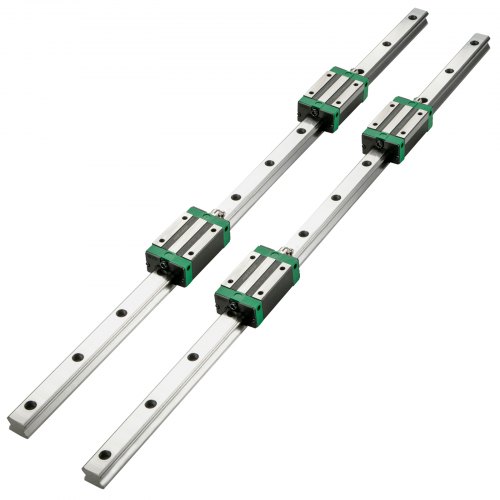 

VEVOR 2PCS Linear Rail 0.79-79 Inch, Linear Bearings and Rails with 4PCS HSR20 Bearing Block, Linear Motion Slide Rails Plus for DIY CNC Routers Lathes Mills, Linear Slide Kit fit X Y Z Axis