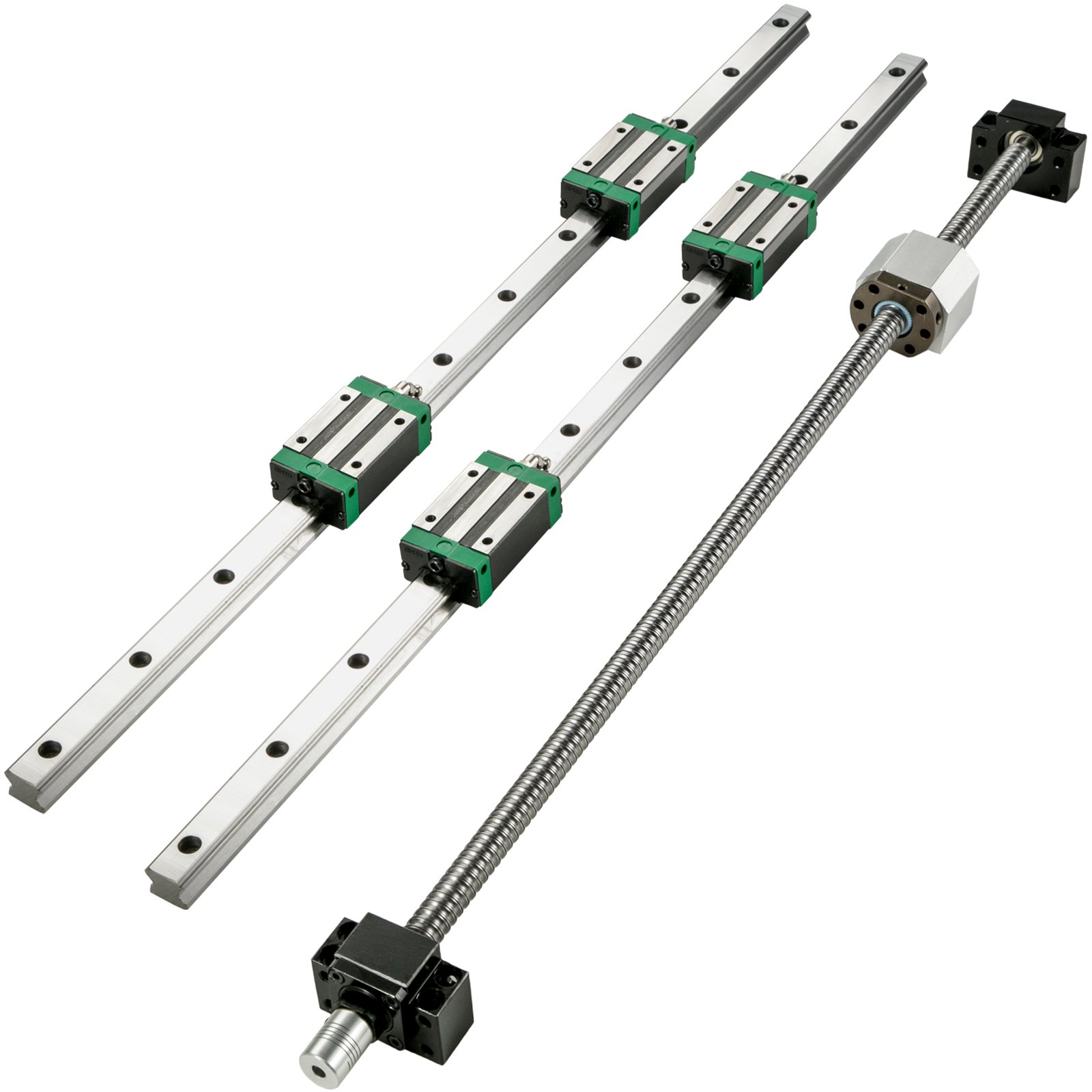 VEVOR Linear Guide Rail 2PCS HGR20-1700mm +4 Slide Blocks RM1605 BF/BK12 Nut CNC от Vevor Many GEOs