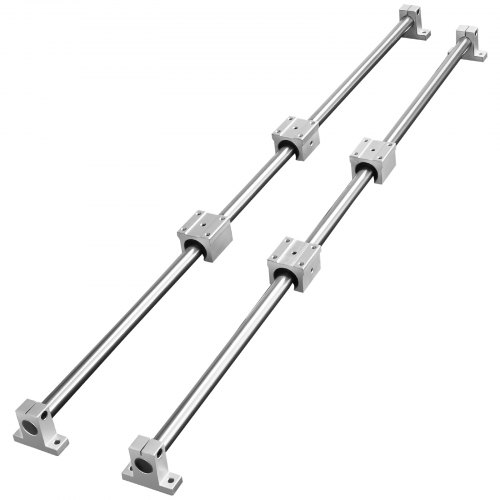 

VEVOR Linear Guide Rail Set, SFC20 1200mm, 2 PCS 47.2 in/1200 mm SFC20 Guide Rails 4 PCS SC20 Slide Blocks 4 PCS Rail Supports, Linear Rails and Bearings Kit for Automated Machines CNC DIY Project