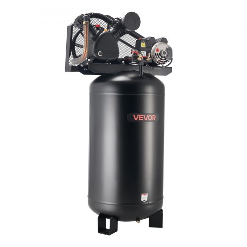 

VEVOR 80 Gallons Heavy-Duty Air Compressor, 5HP 10 SCFM at 90PSI Air Compressors Max 175PSI Pressure, Oil-Lubricated Compressor Tank for Industrial Manufacturing, Large Workshops (230V 60Hz, No-Plug)