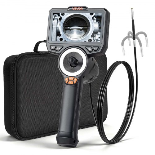 VEVOR Articulating Borescope with 3.9mm Ultra Slim Lens, 4-Way 360° Articulated Endoscope with Light, 4.5" HD IPS Screen, 8X Zoom Inspection Camera fo