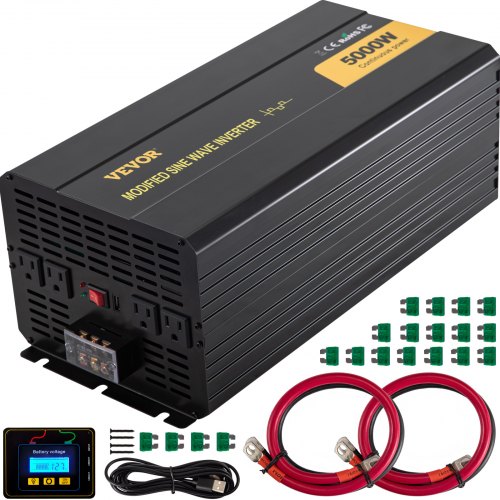 

VEVOR Power Inverter Modified Sine Wave Inverter 5000W DC12V to AC120V Converter