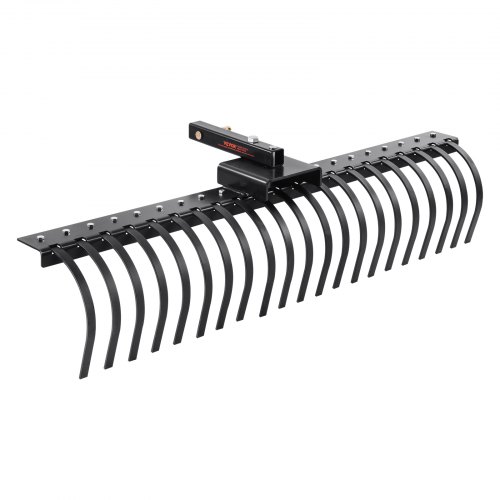 

VEVOR Tow Behind Landscape Rake, 60" Tow Dethatcher with 21 Steel Coil Tines, Lawn Dethatcher Rake Attaches to 48" or 60" Toolbars and 3-point Suspension Systems, for Leaves, Pine Needles, and Grass