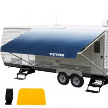 VEVOR RV Awning Replacement 16ft, Waterproof Vinyl Sunshade Awning Fabric Replacement, Premium Grade Shade Screen, Universal Outdoor Canopy Block UV & Rain for Camper, Trailer, and Motorhome Awnings