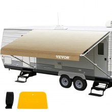 VEVOR RV Awning 18 ft, Awning Replacement Fabric 17'2", Brown Fade RV Awning Replacement, 15oz Vinyl Material Replacement Awning, Sun Shade and Waterproof Camper Awning Replacement Fabric