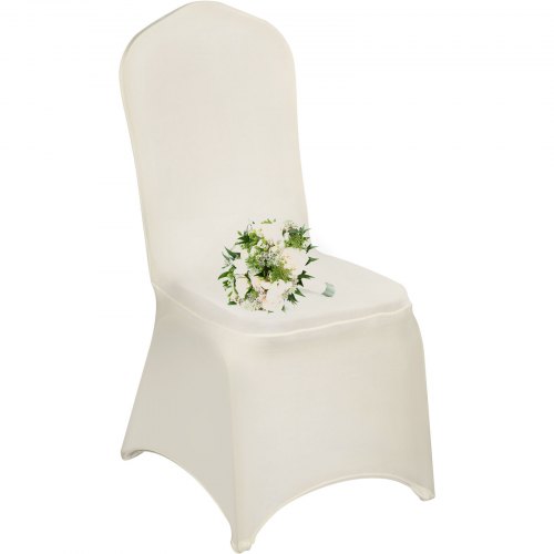 

VEVOR Stretch Spandex Folding Chair Covers, Universal Fitted Chair Cover, Removable Washable Protective Slipcovers, for Wedding, Holiday, Banquet, Party, Celebration, Dining (100PCS Beige)