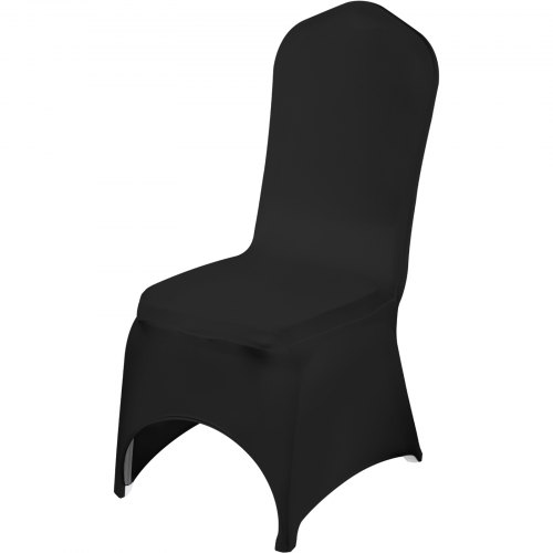Black Stretch Spandex Chair Covers Wedding - 100 PCS Banquet Events Party  Universal Dining Decoration Scuba Elastic Chair Covers Good (Black, 100)