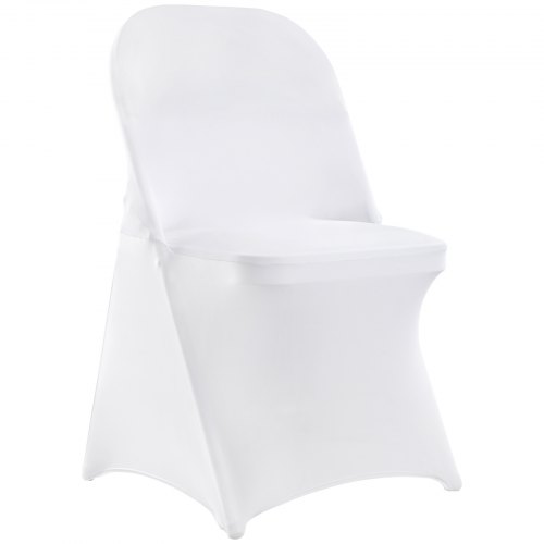 

VEVOR Stretch Spandex Folding Chair Covers, Universal Fitted Chair Cover, Removable Washable Protective Slipcovers, for Wedding, Holiday, Banquet, Party, Celebration, Dining (12PCS White)
