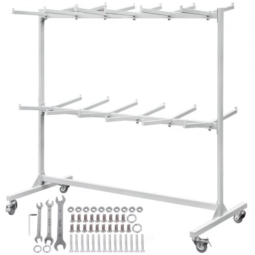Folding Chair Cart Folding Chair Rack 2-layers Chair Rack For 84 Chairs Storage
