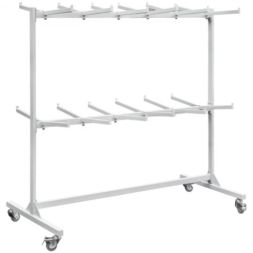 Folding Chair Cart Folding Chair Rack 2-Layers Chair Rack for 84 Chairs Storage 