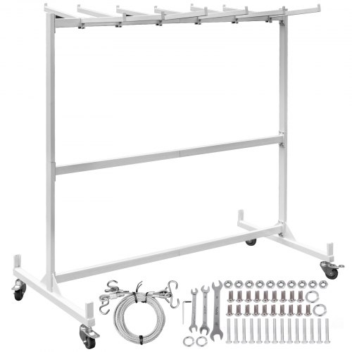Folding Chair Rack Dolly Cart W/locking Casters Max 42 Chairs 12 Tables Hanging