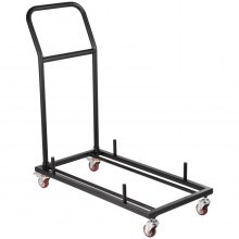 Heavy Duty Chair Cart Black Steel Storage Dolly Stack Up To 36 Folding Chairs
