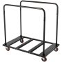 60'' Round Folding Table Dolly Cart Storage Party Event Rental Furniture 8-10pcs