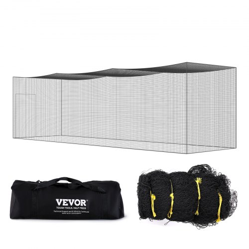 

VEVOR Baseball Batting Netting, Professional Softball Baseball Batting Hitting Training Net, Practice Portable Pitching Cage Net with Door & Carry Bag, Heavy Duty Enclosed PE Netting,1066CM (NET ONLY)