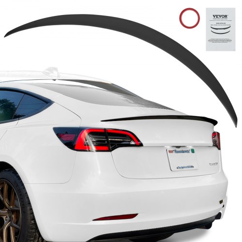 

VEVOR GT Wing Car Spoiler, 48.2 inch Spoiler, Compatible with Tesla Model 3, High Strength ABS Material, Baking Paint, Car Rear Spoiler Wing, Racing Spoilers for Cars, Matte Black