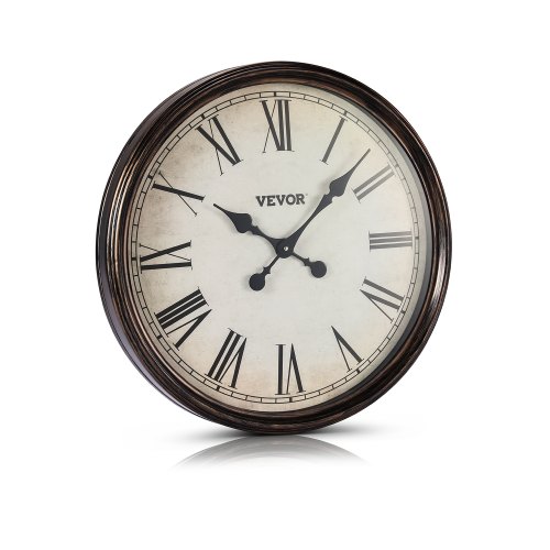 

Wall Clock 20 in Roman Numerals Battery Operated Silent Clocks for Living Room