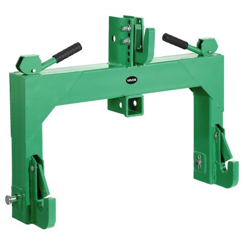 

VEVOR 3-Point Quick Hitch with 2 in Receiver, 3000 Lbs Lift Capacity, 3-Pt Hitch with 5 Level Adjustable Bolt, Adaptation to Category 1 & 2 Tractor, Heavy Duty 3 Point Attachments, Green