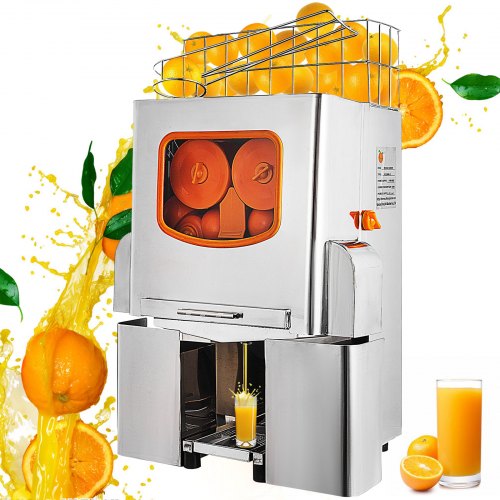 VEVOR Commercial Orange Juice Machine Stainless Steel Orange Juicer Squeezer Machine Citrus Juicer Electric Fruit Juicer Machine for Squeezing Orange Lemons Juice