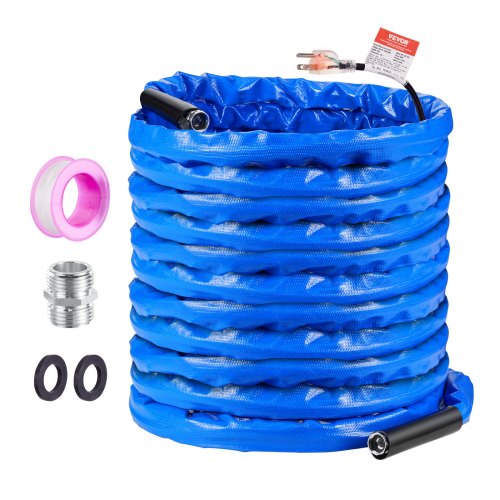 

VEVOR 100ft Heated Water Hose for RV -45℉ Antifreeze Heated Drinking Water Hose