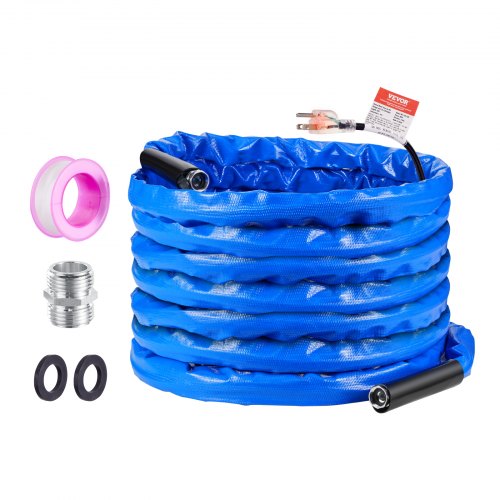 

VEVOR 50ft Heated Water Hose for RV -45℉ Antifreeze Heated Drinking Water Hose