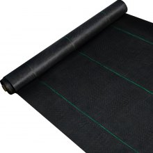 VEVOR 3FTx300FT Premium Weed Barrier Fabric Heavy Duty 3.2OZ, Woven Weed Control Fabric, High Permeability Good for Flower Bed, Geotextile Fabric for Underlayment, Polyethylene Ground Cover - VEVOR