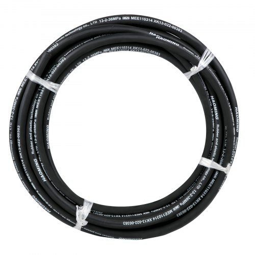 VEVOR Hydraulic Hose 50 Feet Rubber Hydraulic Hoses with 2 High-Tensile ...