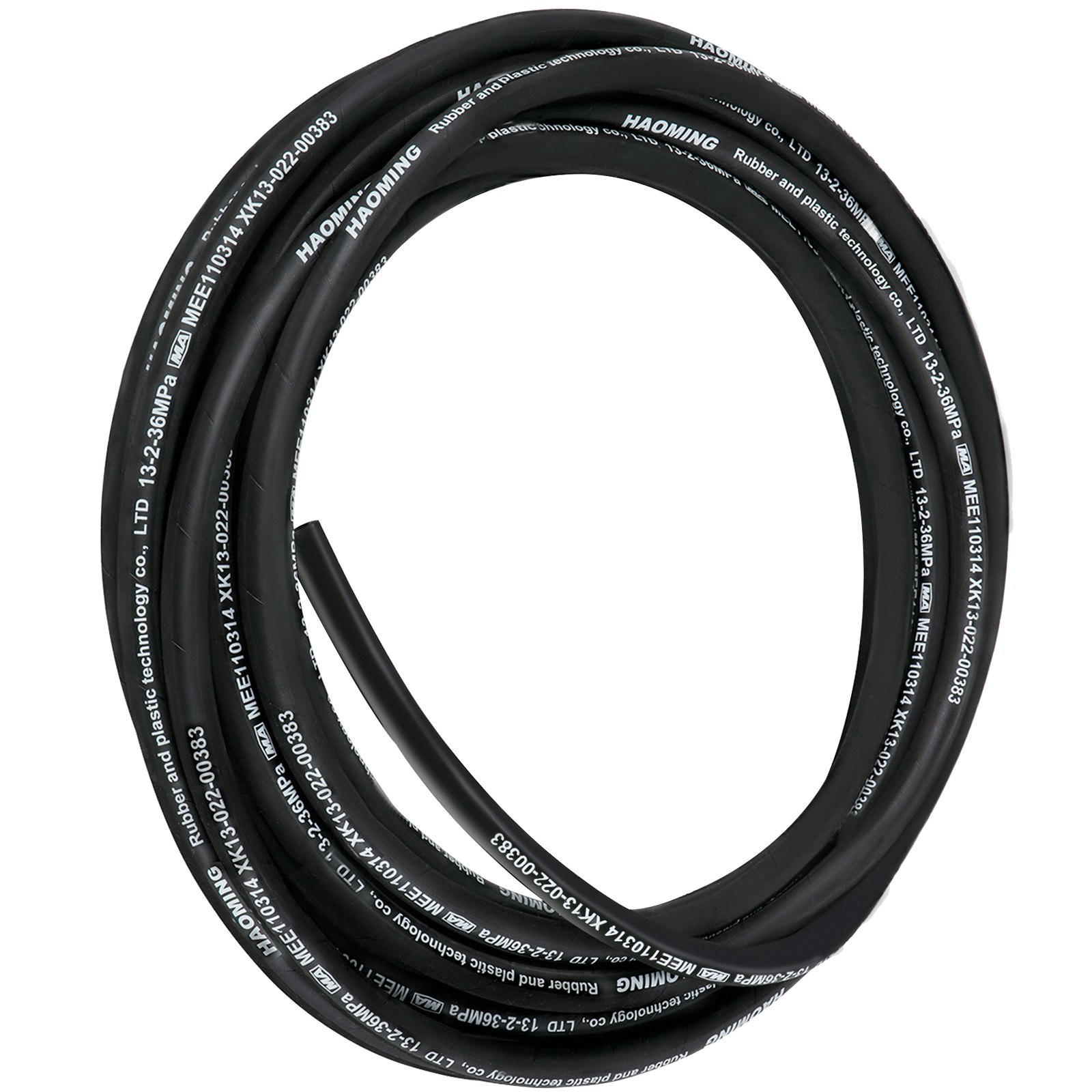 VEVOR Hydraulic Hose 50 Feet Rubber Hydraulic Hoses with 2 HighTensile