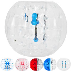 Boule Gonflable VEVOR 1,5m - Jeu Extérieur Pour Ados/Adultes, PVC 0,8mm - Rouge/Transparent