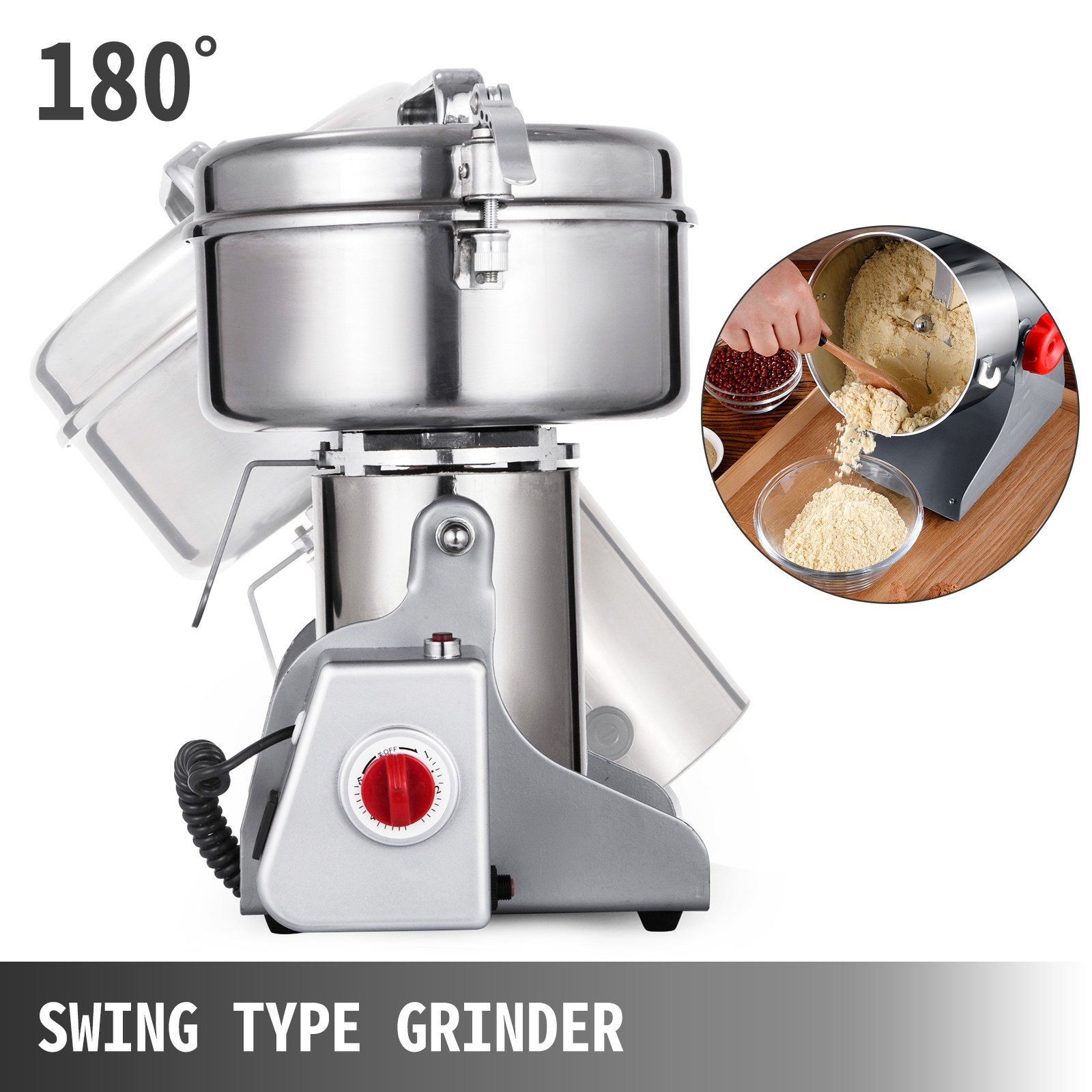 VEVOR 1000g Electric Herb Grain Mill Grinder 25000 R/min Pepper