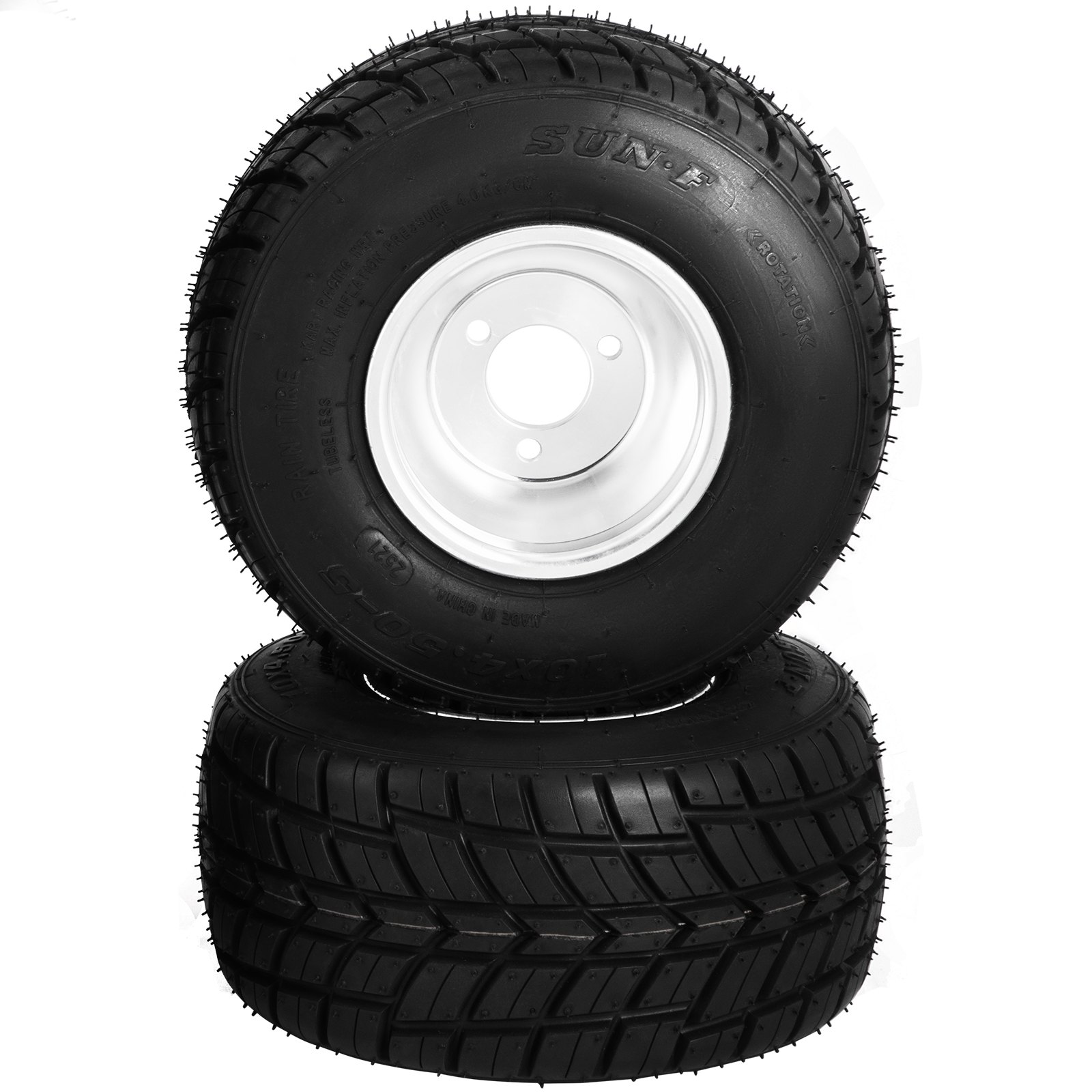 VEVOR Go Kart Tires and Rims, 2pcs Front Tires Rims, Go Cart Wheels and