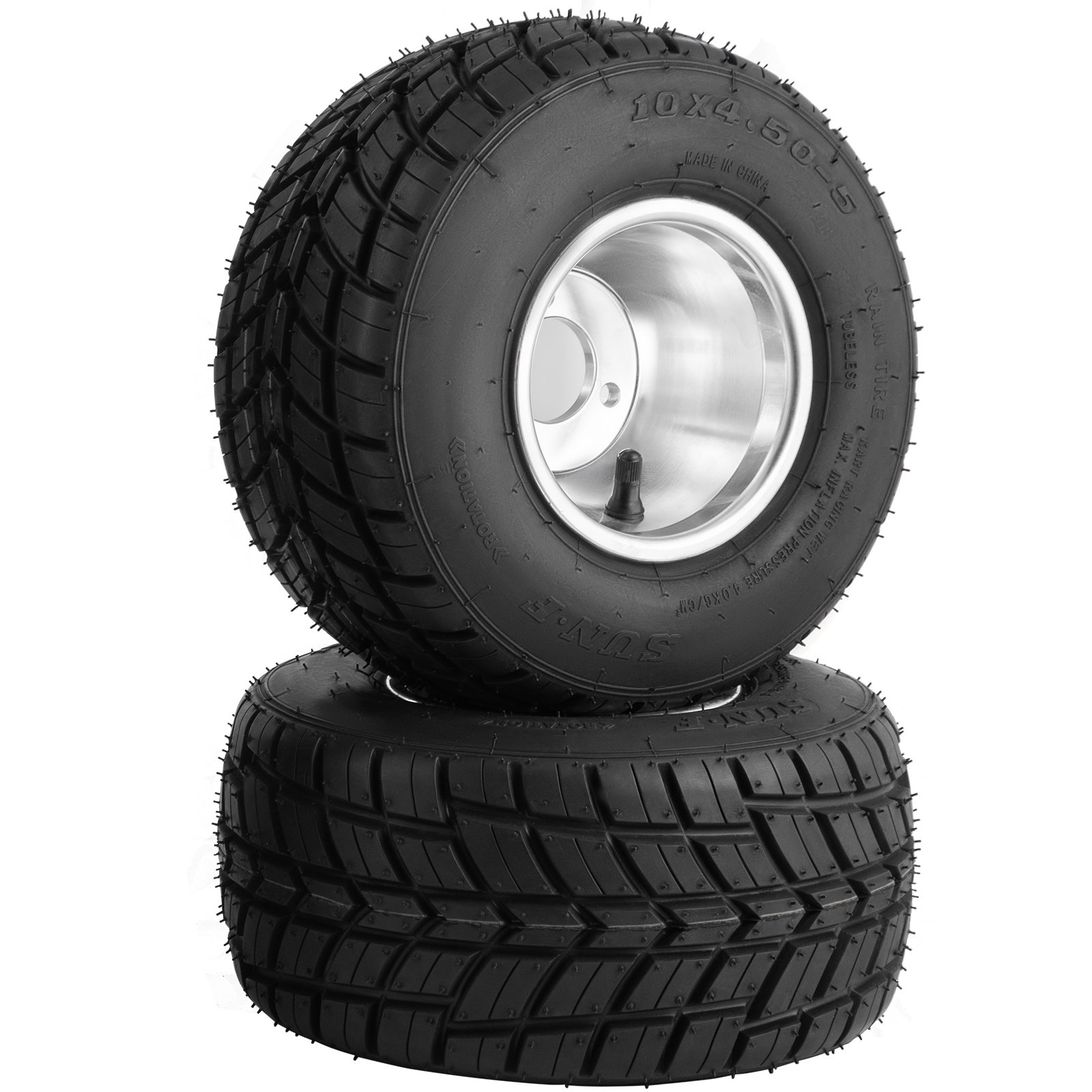 VEVOR Go Kart Tires and Rims, 2pcs Front Tires Rims, Go Cart Wheels and ...