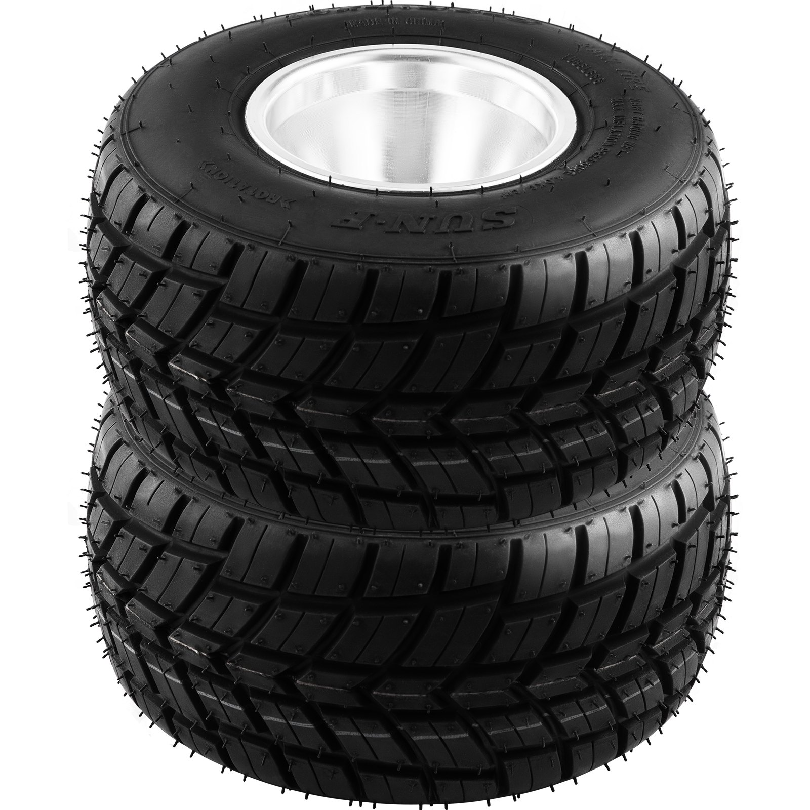 VEVOR Go Kart Tires and Rims, 2pcs Front Tires Rims, Go Cart Wheels and Tires 10"x 4.50" Front