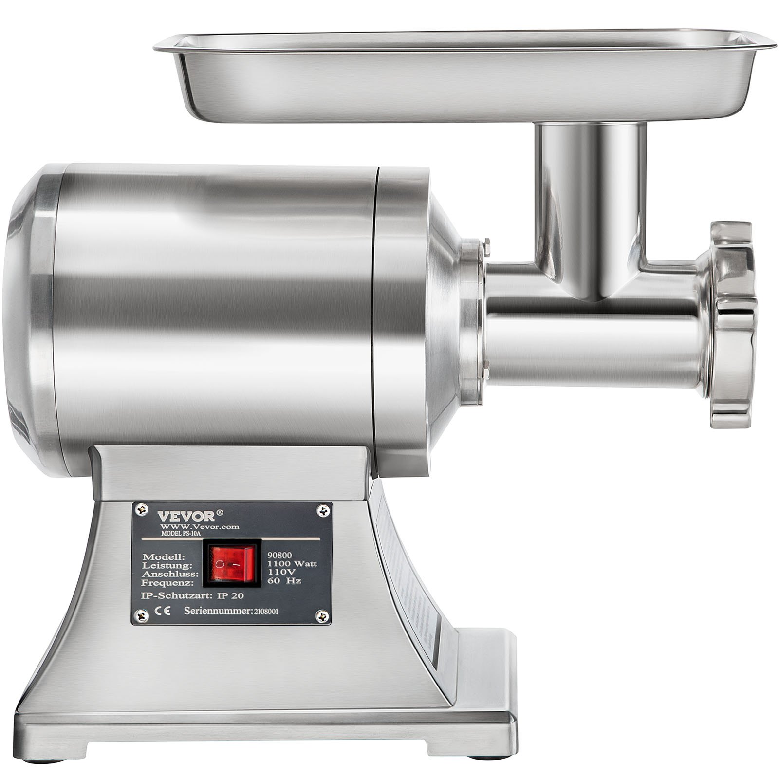 Vevor Commercial Meat Grinder 550lb H 1100w Electric Sausage Stuffer