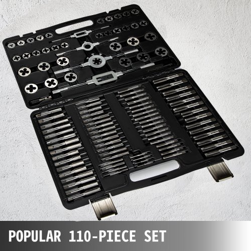 VEVOR 110Pcs Tap and Die Set, Include Metric Tap and Die Set M2M18
