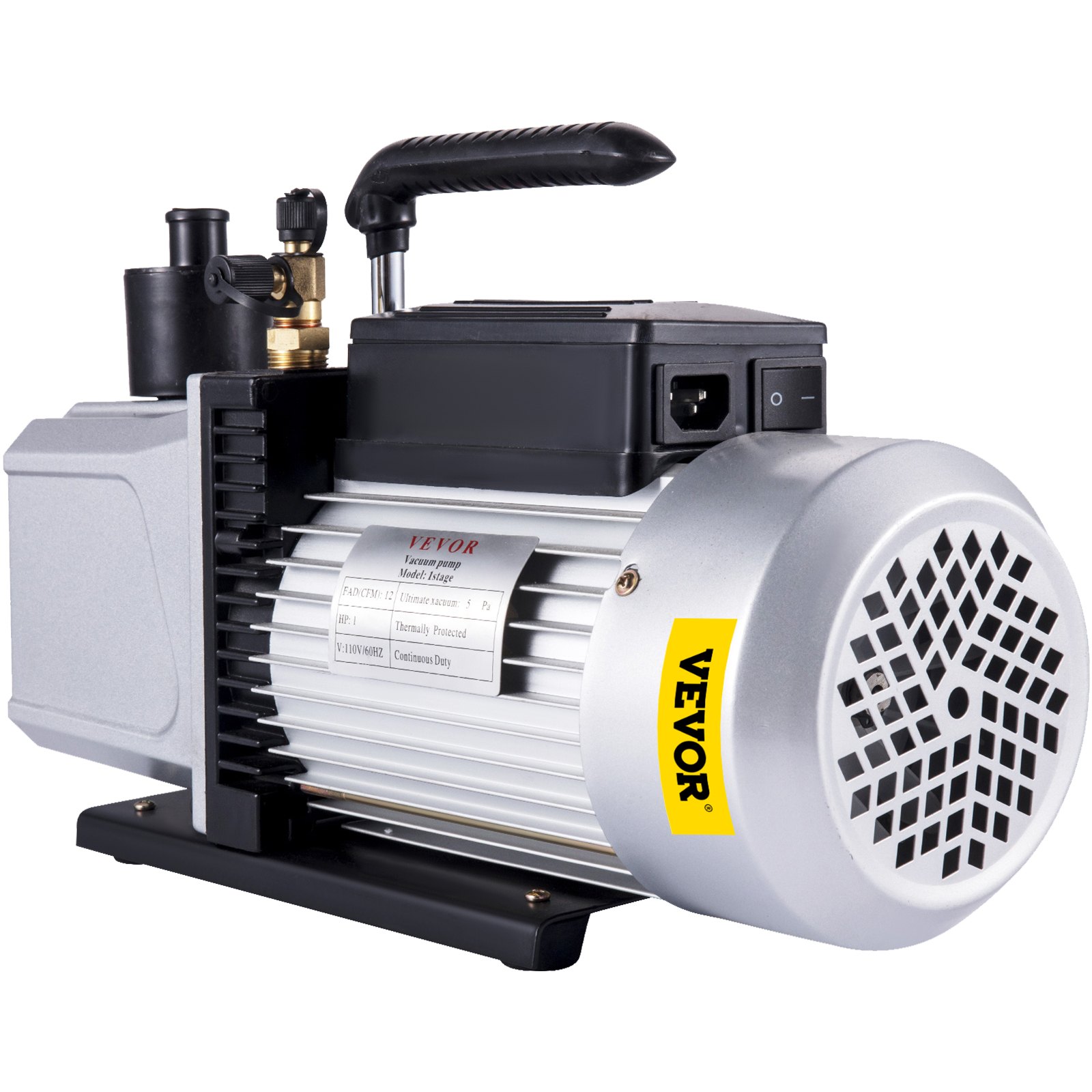 VEVOR Vacuum Pump 12CFM 1 HP Single Stage Air Conditioning Vacuum Pump ...