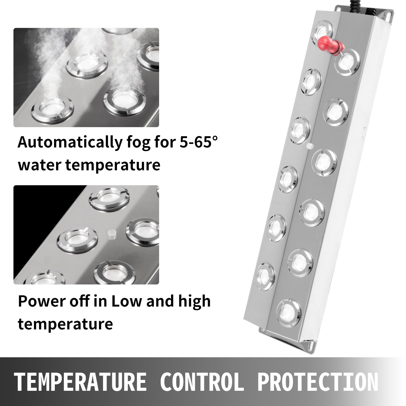 VEVOR 12 Head Ultrasonic Mist Maker Humidifier & Float! Teflon Discs