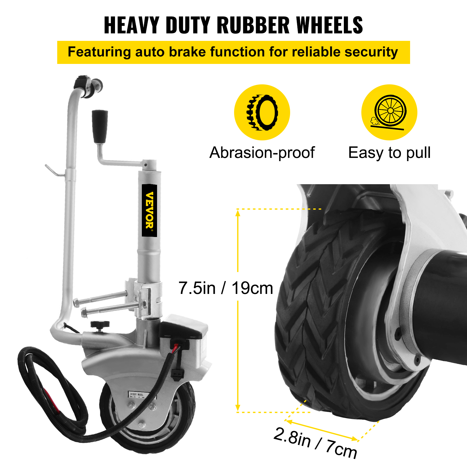 Motorized Trailer Jack 12v Rv Mover Dolly Electric Easy Trailer Moving To Hitch VEVOR US