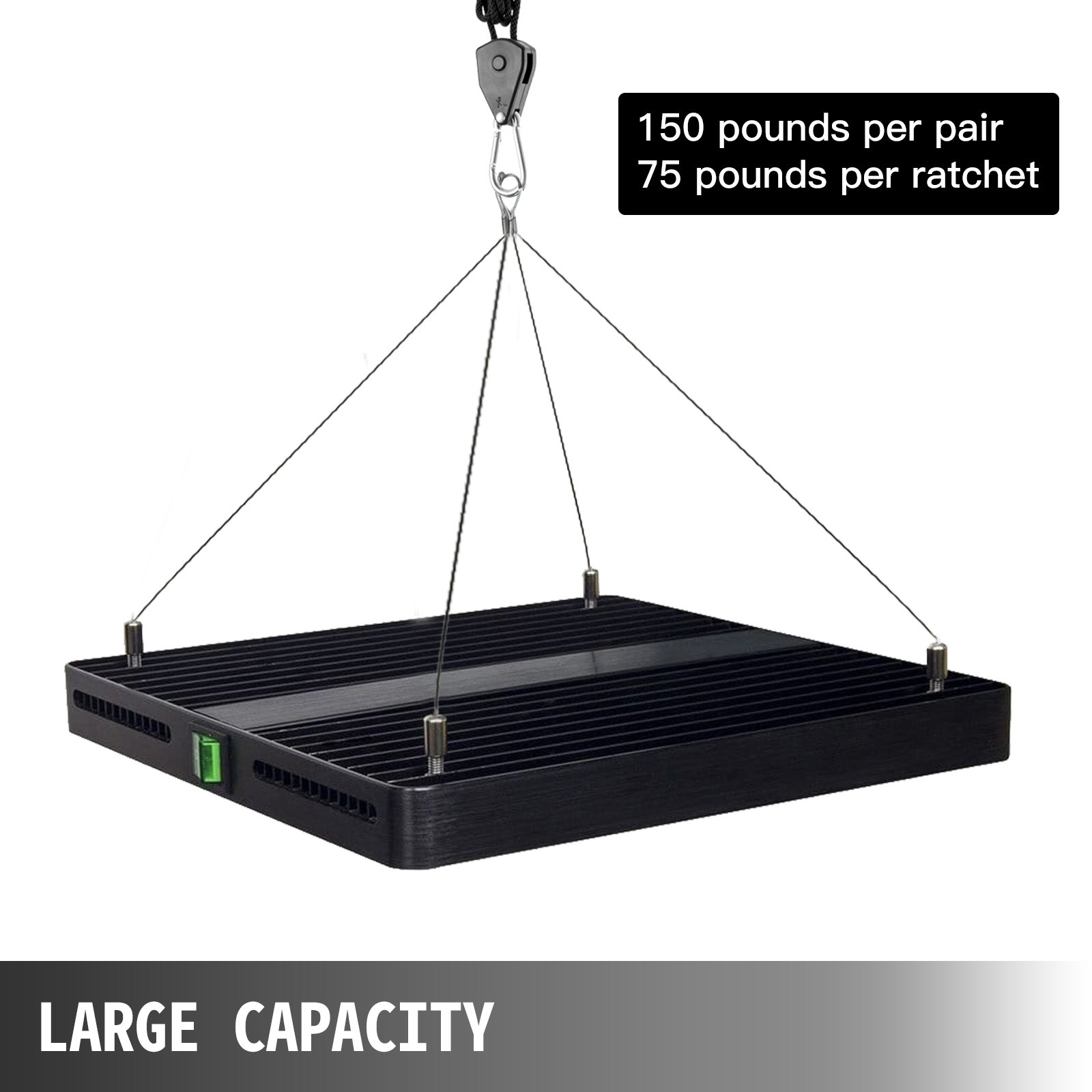 VEVOR Grow Light Rope 25Pair, Heavy Duty Adjustable Rope Clip Hanger 1/