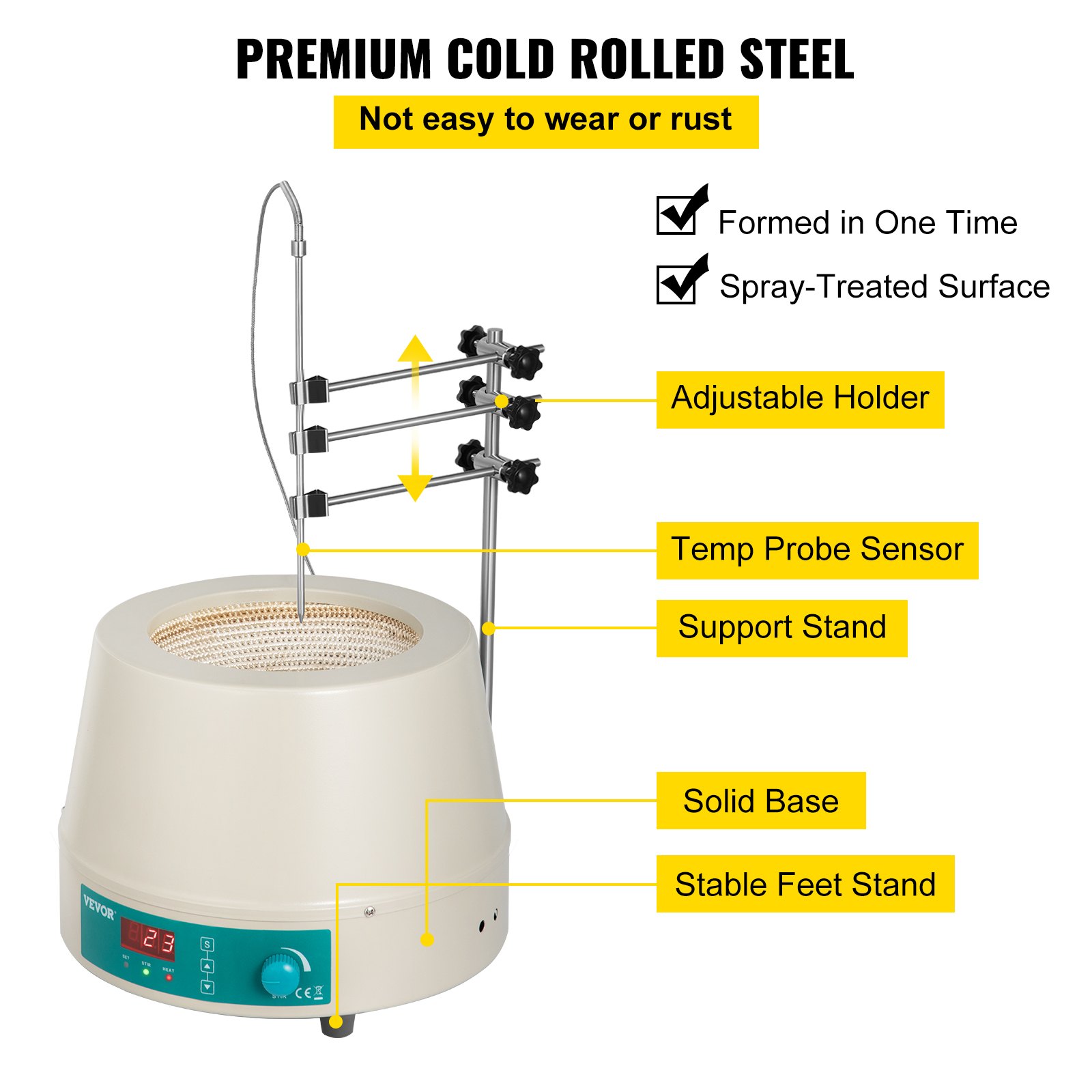 VEVOR Heating Mantle 2000ml Electric Stirring Heating Mantle
