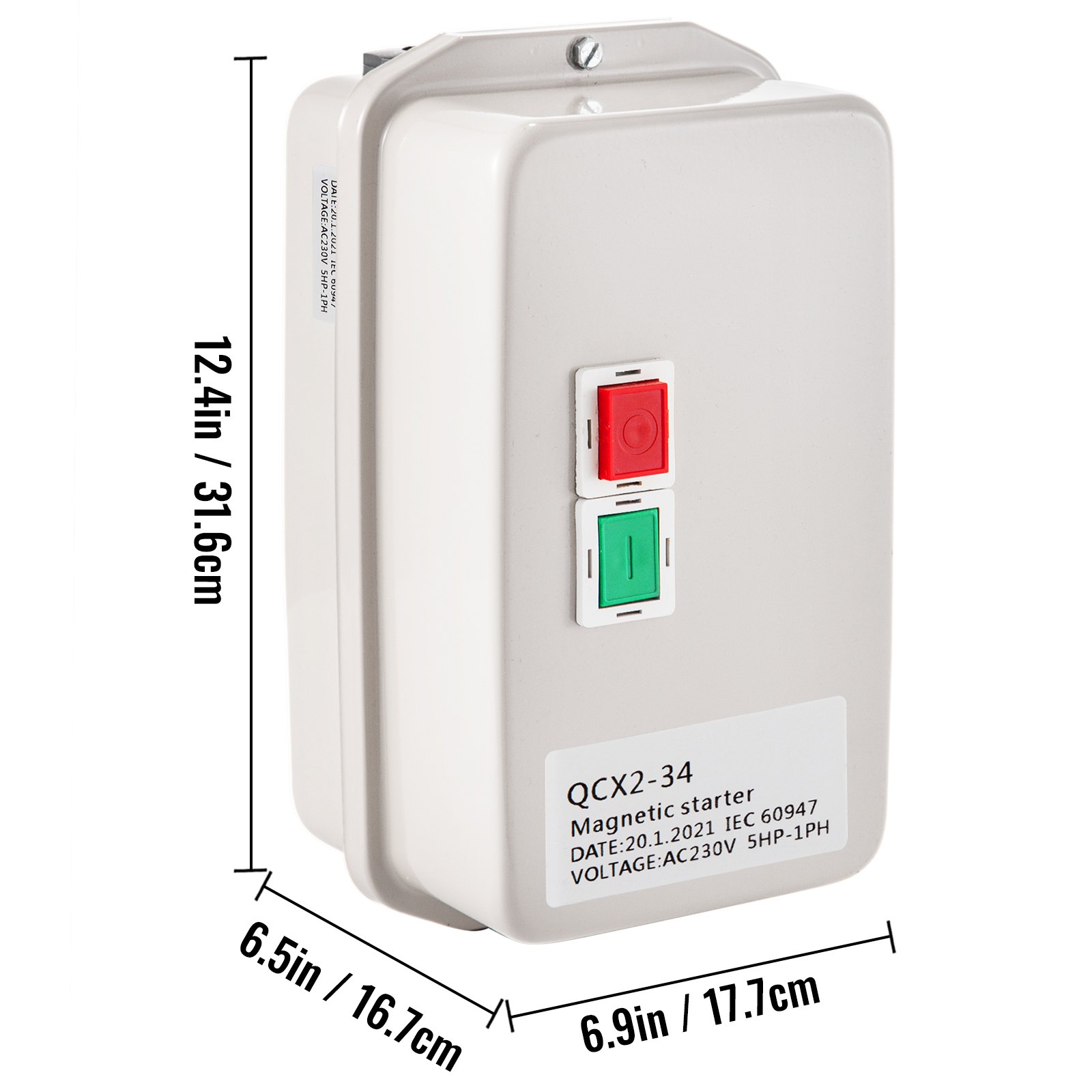 VEVOR Starter Single Phase, 5 hp Motor Starter, 34 amp Starter