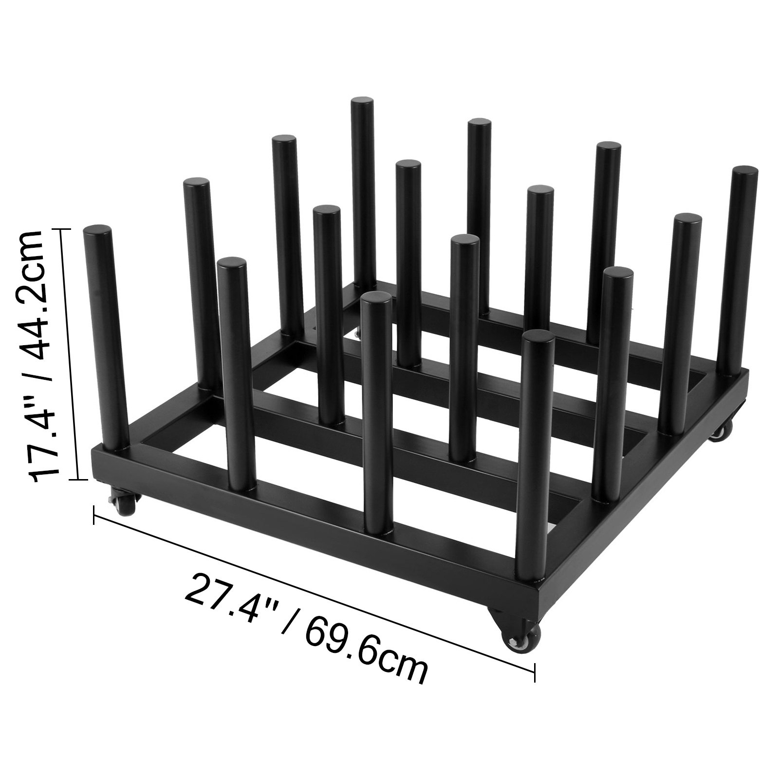 Digital Media Vinyl Cart Mobile Rack 16roll Capacity 2" Core Heavy
