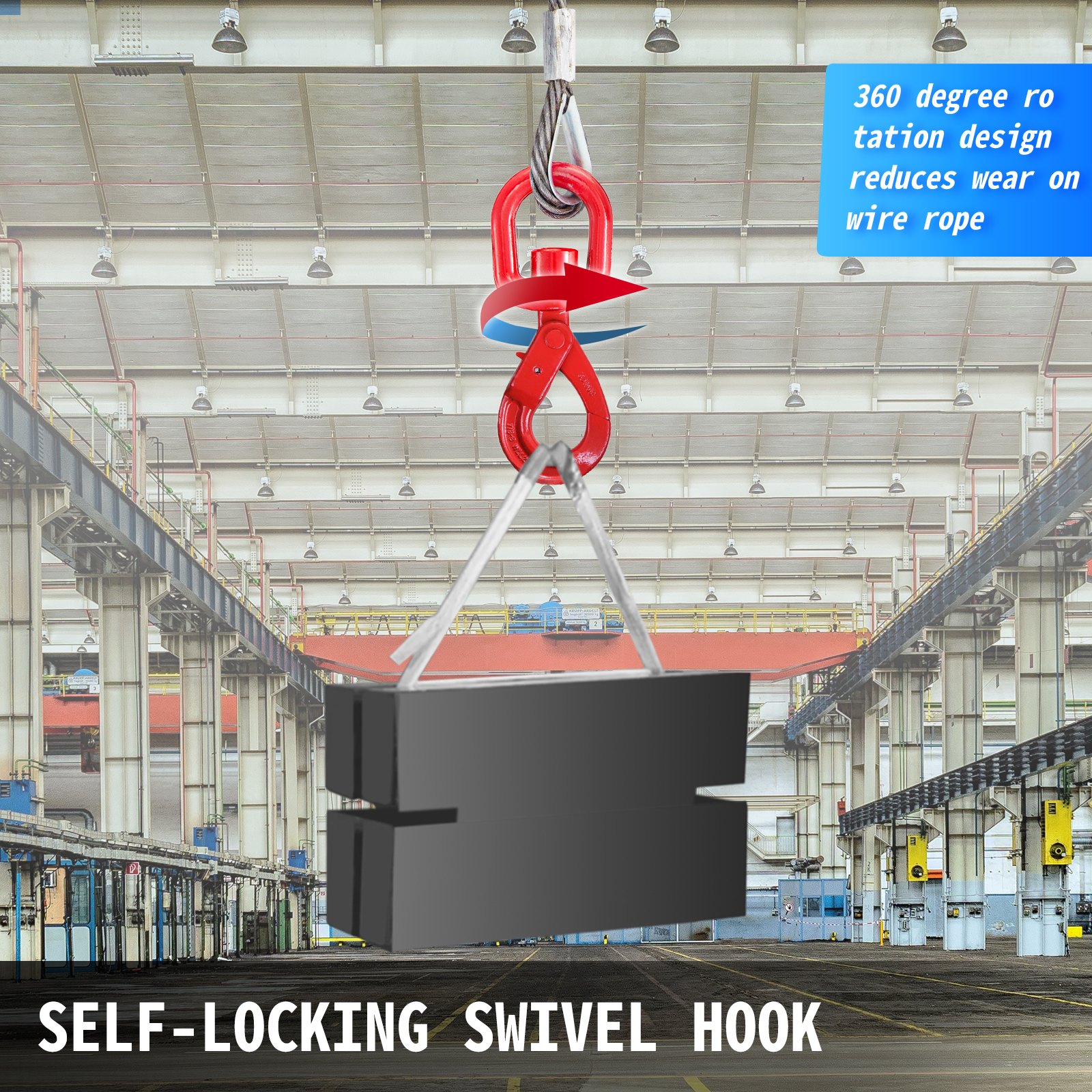 VEVOR Galvanized Steel Winch Cable, 3/8" x 75' Wire Rope with Hook