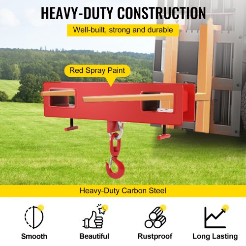 VEVOR Forklift Lifting Hook, 4400lbs Capacity Forklift Lifting Hoist