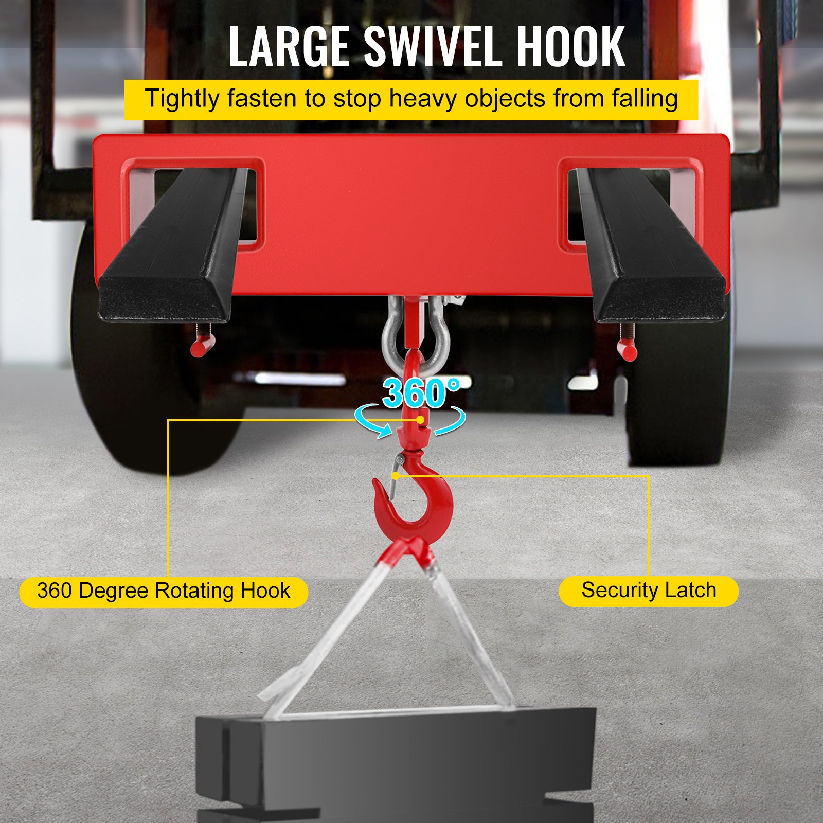 VEVOR Forklift Lifting Hook, 4400lbs Capacity Forklift Lifting Hoist