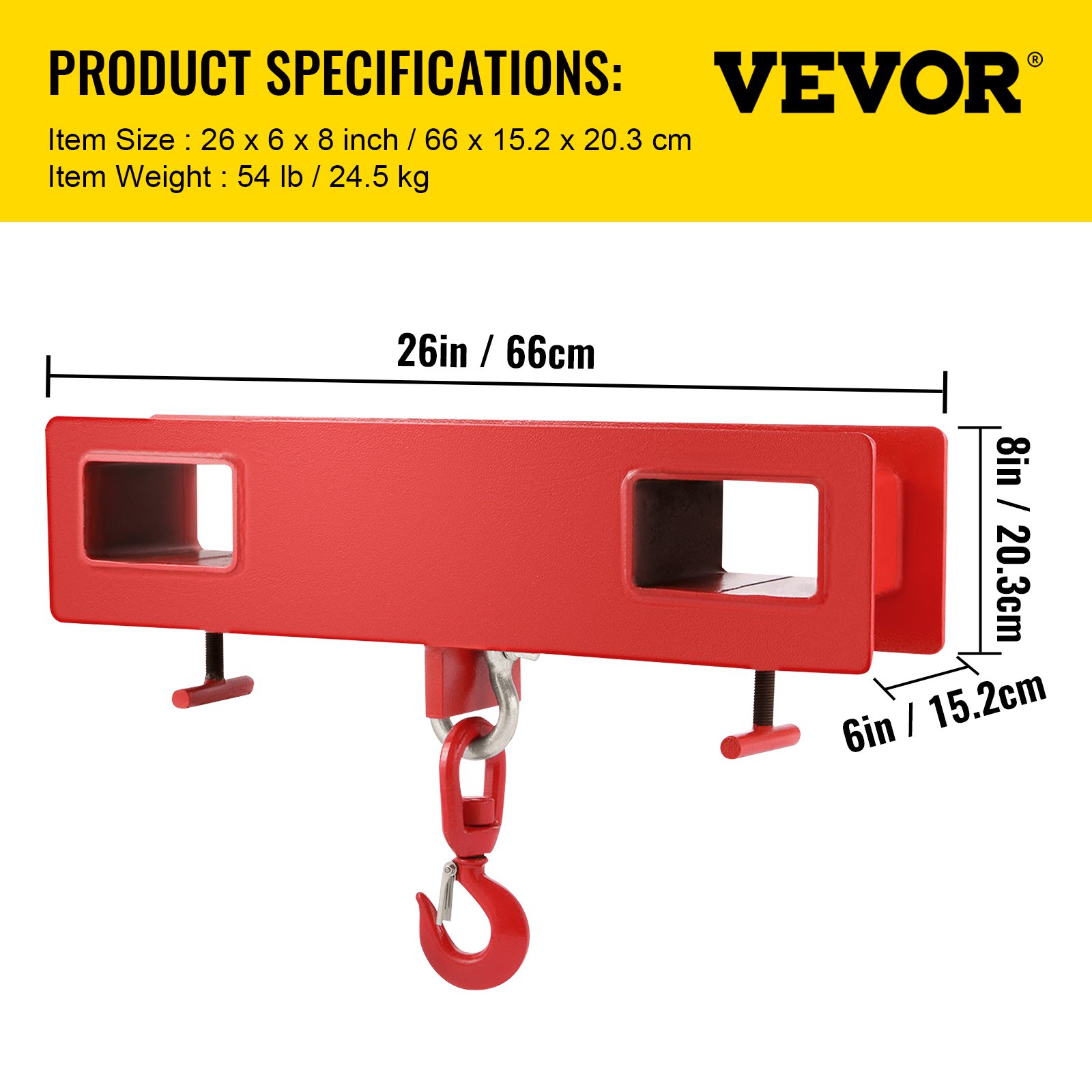 VEVOR Forklift Lifting Hook, 4400lbs Capacity Forklift Lifting Hoist