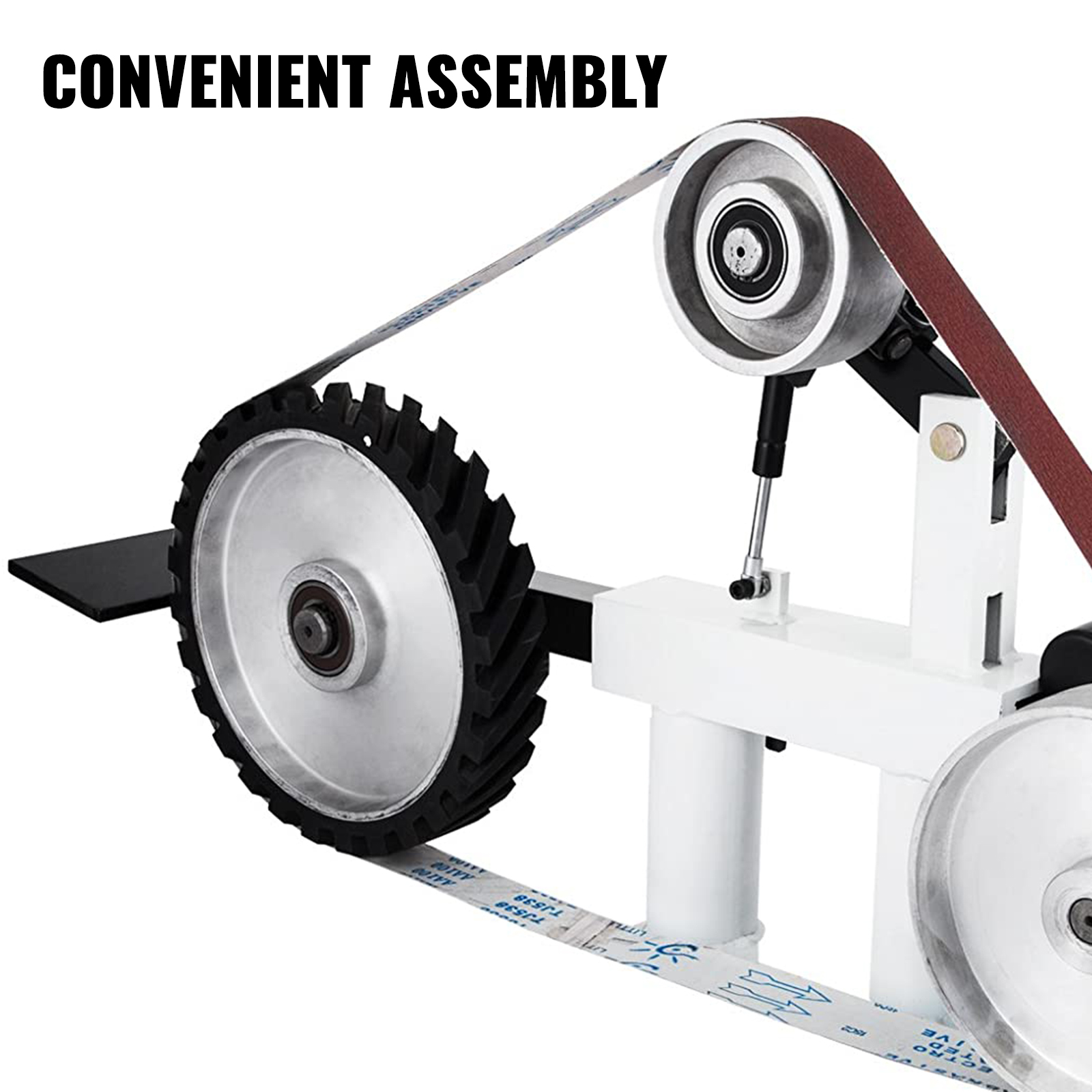 VEVOR Belt Grinder Rubber Wheel 12 x2 inch,Serrated Rubber Contact