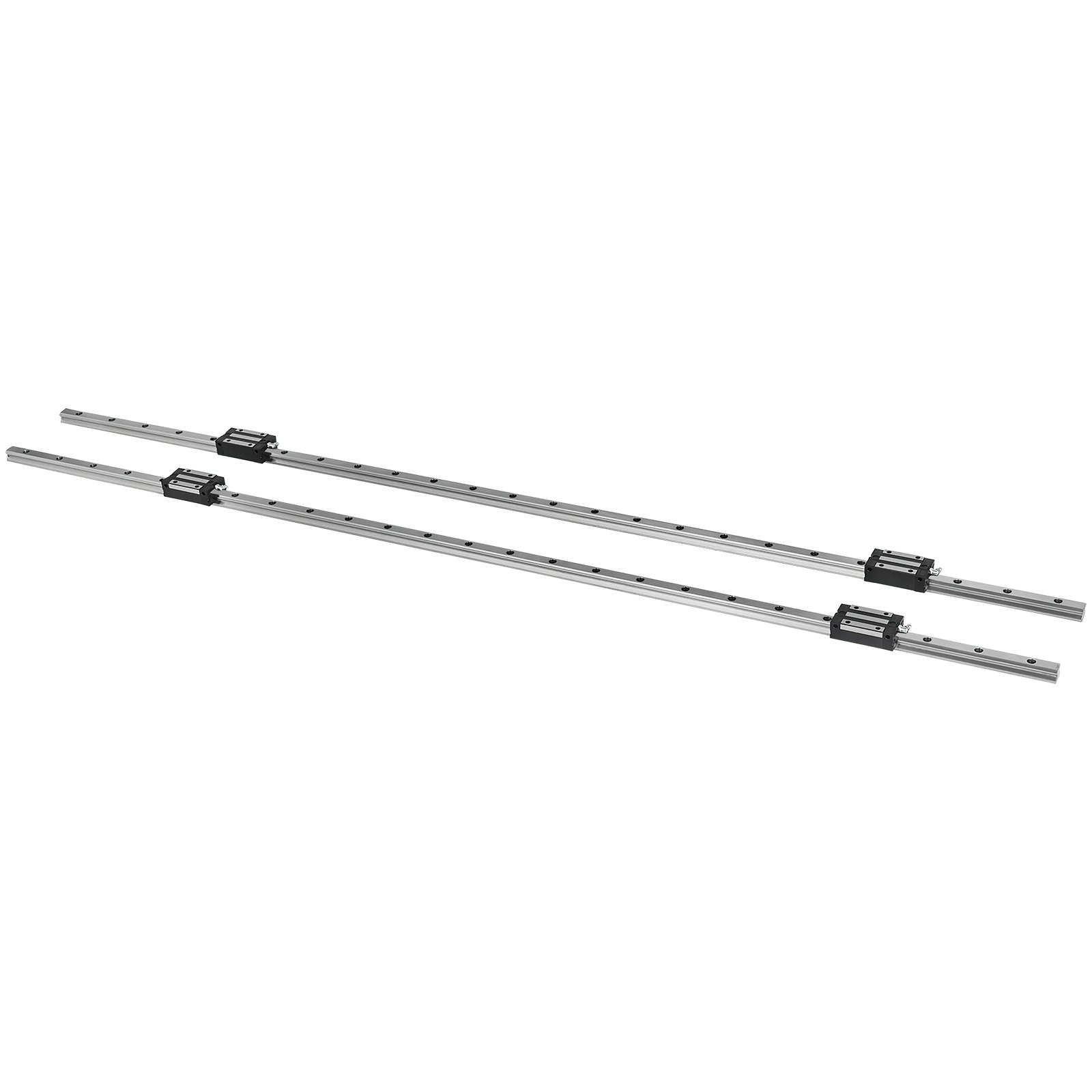VEVOR Linear Rail 2X HGH 201500mm Linear Slide Rail + 4X Pillow Block