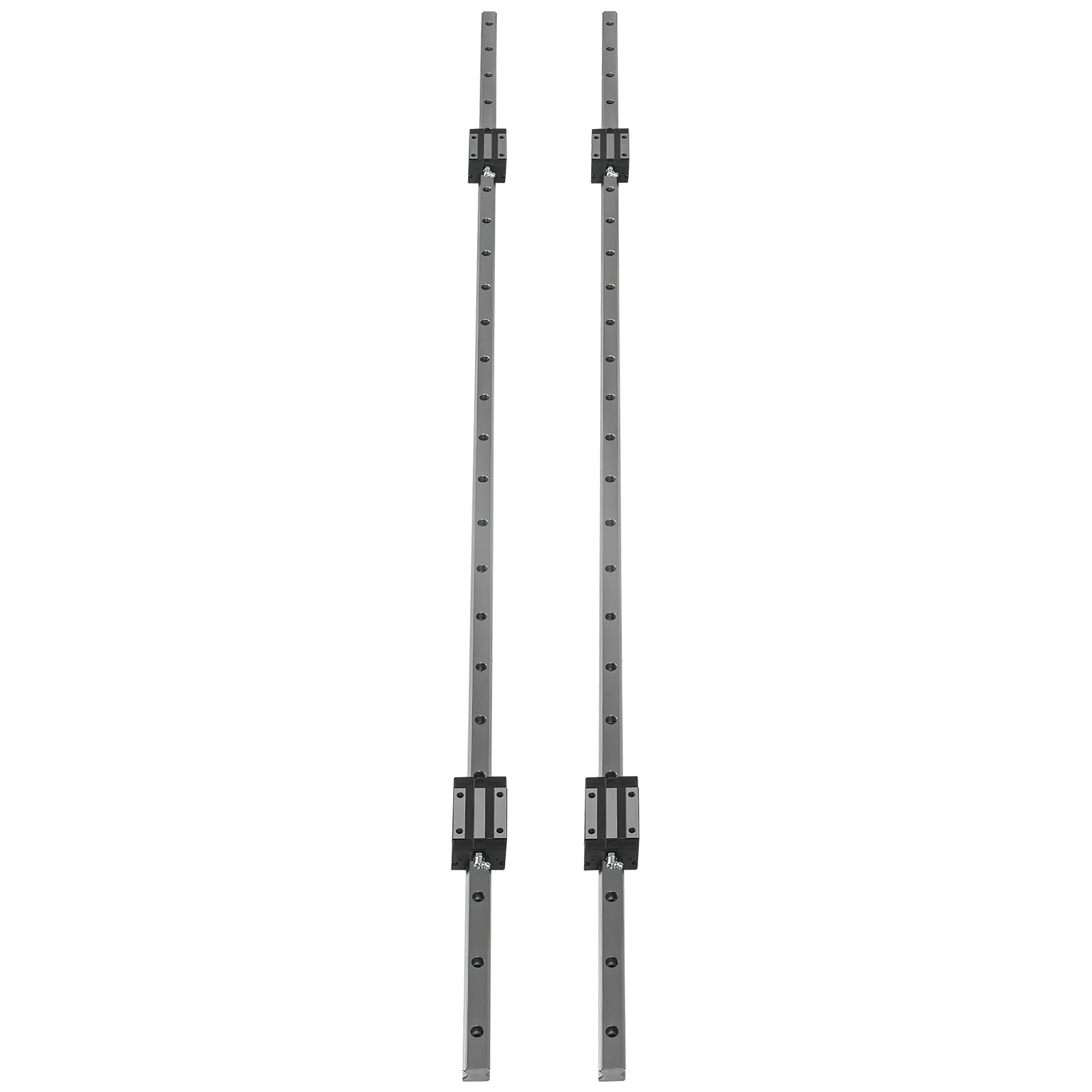VEVOR Linear Rail 2X HGH 201500mm Linear Slide Rail + 4X Pillow Block