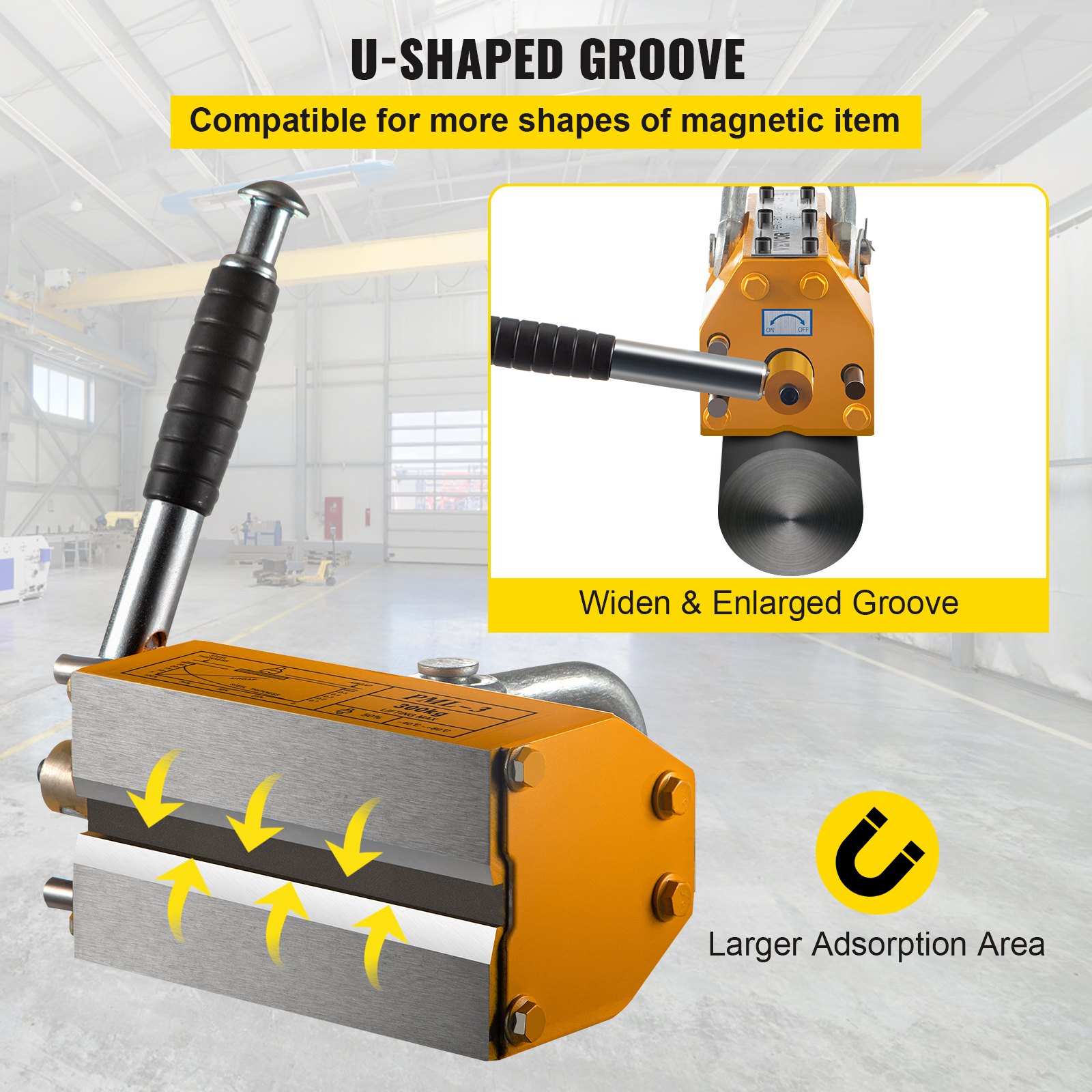 VEVOR Lifting with Release,660 Lbs Pulling Force Steel